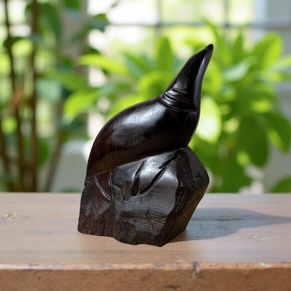 Mid-Century Sonoran Desert Ironwood Seal Sculpture (Olneya tesota), Hand-Carved - Picture 6 of 9